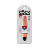 King Cock 6 inches Vibrating Stiffy Beige