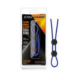 Blush Stay Hard Vibrating Cock Ring 2 Pack - Blue