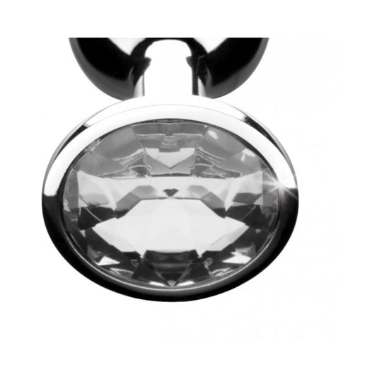 Clear Gem Anal Plug - Medium