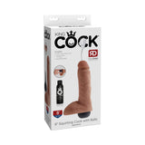 King Cock 8in Squirting Cock With Balls Tan