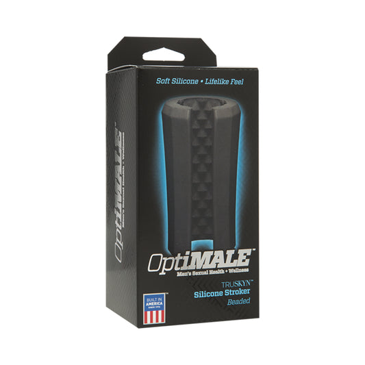 Optimale Truskyn Silicone Stroker Beaded Black