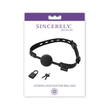 Sincerely, Ss Locking Lace Silicone Ball Gag
