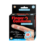 Finger Condoms Dual Pleasure Nubs 6 Pack