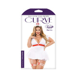 Curve Bedside Nurse Set w/Dress, Nurse's Hat & Panty White 3X/4X
