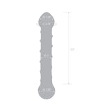 Glas 6.55in Spiral Glass Beaded Dildo