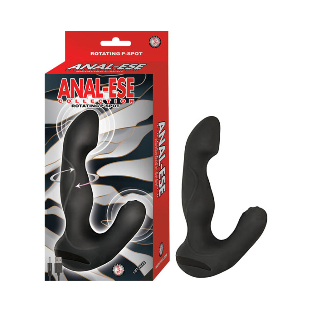 Anal Ese Collection Rotate PSpot Vibe Bk