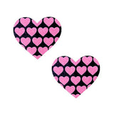 Neva Nude Pasty Hearts On Heart Uv Ne Pink/black