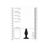 Interchangeable Butt Plug Set - Rounded Medium - Black