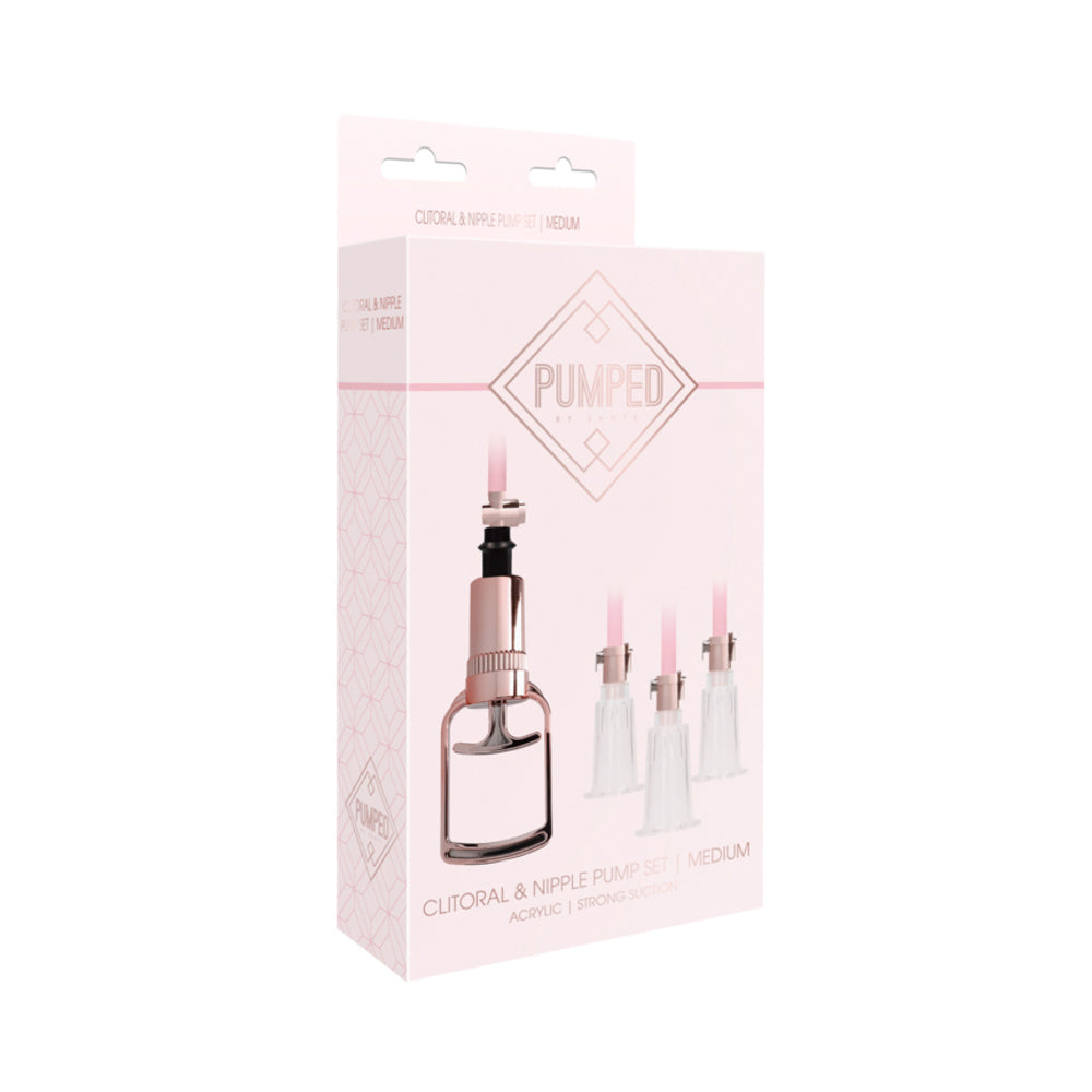 Pumped - Clitoral & Nipple Pump Set Medium - Rose