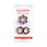 Classix Performance Cock Ring Set,Smoke