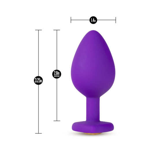 Blush Temptasia Bling Plug w/Gem Medium - Purple
