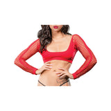 Red Crotchless Mesh/fishnet Legging