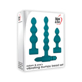Adam & Eve Vibrating Anal Bumpy Bead Set - Teal