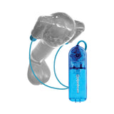 Classix Dual Vibrating Head Teaser - Blue/Clear