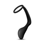 Anal Adv Platinum Cock Ring Plug Black