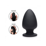 Squeezable Large Anal Plug - Black