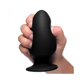 Squeezable Large Anal Plug - Black
