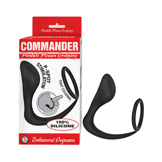 Commander Prostate Pleaser Cockring Blac