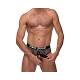 Cock Pit Net Cock Ring Thong - L/ XL - Black