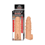 Natural Realskin Spiked Vibrating Penis Xtender