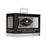 Ouch Regular Ribbed Diamond Heart Plug