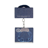 Ouch! Denim Metal Handcuffs - Roughened Denim Style - Blue
