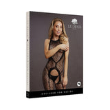 Shots Le Desir Crotchless Leopard Bodystocking Os Black