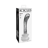 Icicles No. 88 - Glass Suction Cup G-spot Wand - Clear