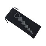 Ouch Anal Heart Beads Black