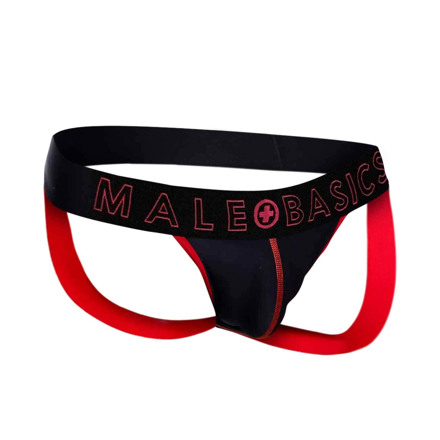 Male Basics Neon Jockstrap Red LG