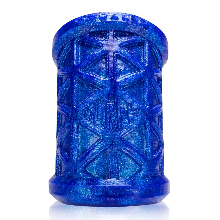 MORPH SLEEK GEOMETRIC PATTERN BALLSTRETCHER SILICONE SMOOSH BLUEBALLS(NET)