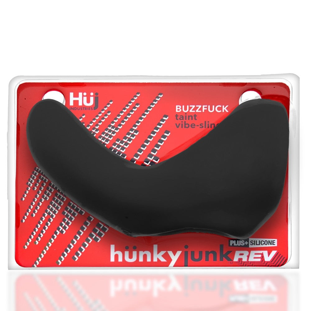 Hunky Junk Buzzfuck Sling w/Taint Vibe - Tar Ice