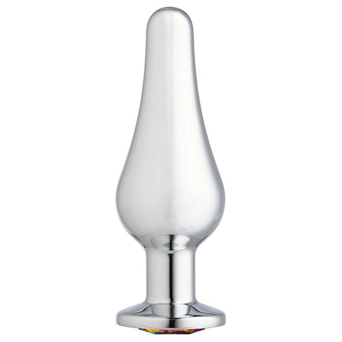 Cloud 9 Novelties Gems Silver Chrome Tall Plug - Small