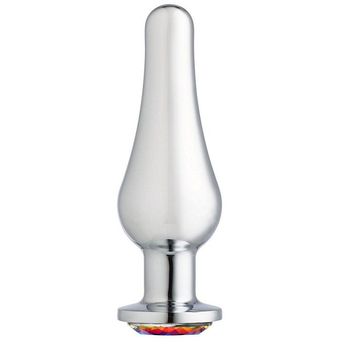 Cloud 9 Novelties Gems Silver Chrome Tall Plug - Large