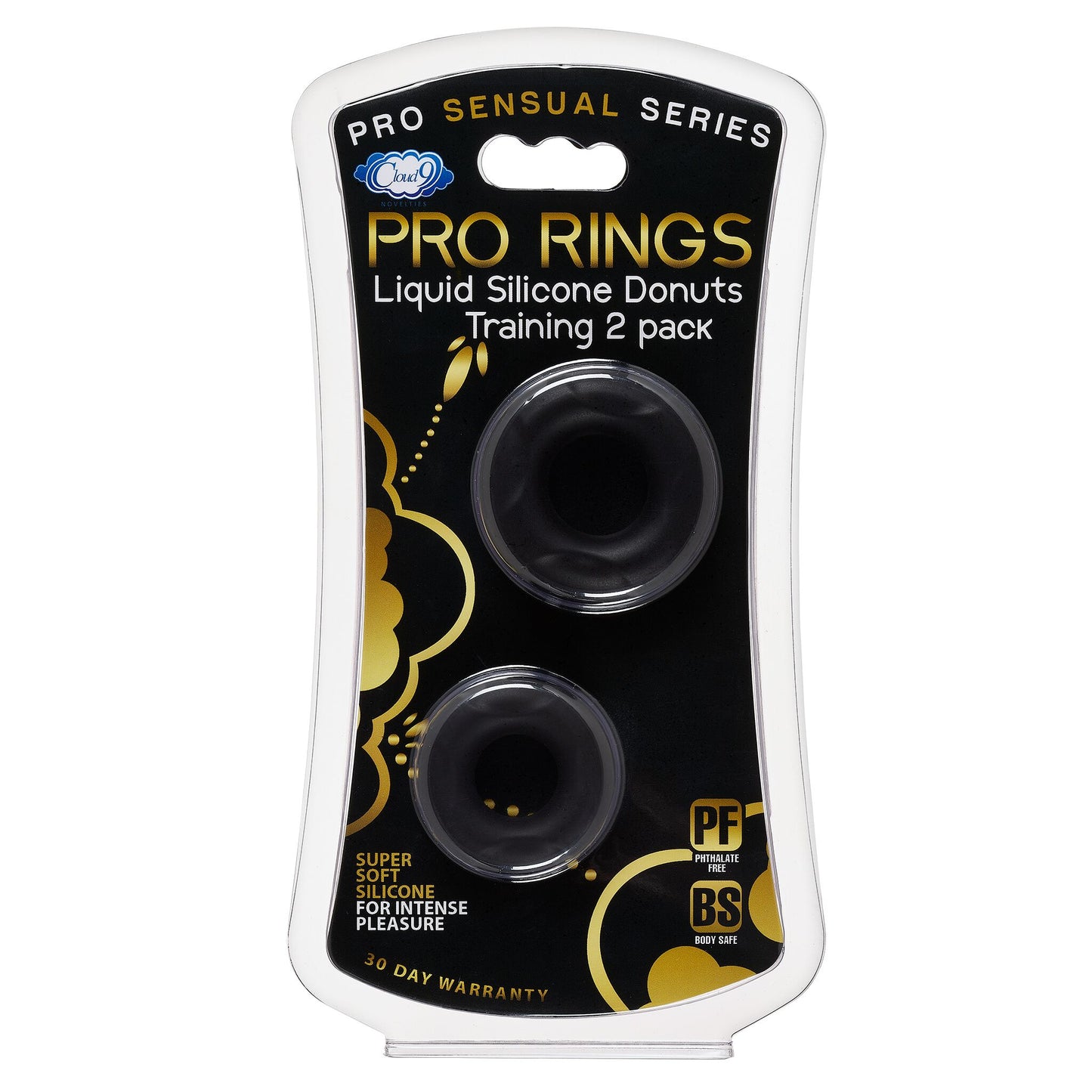Cloud 9 Pro Rings Liquid Silicone Donuts 2 Pack - Black