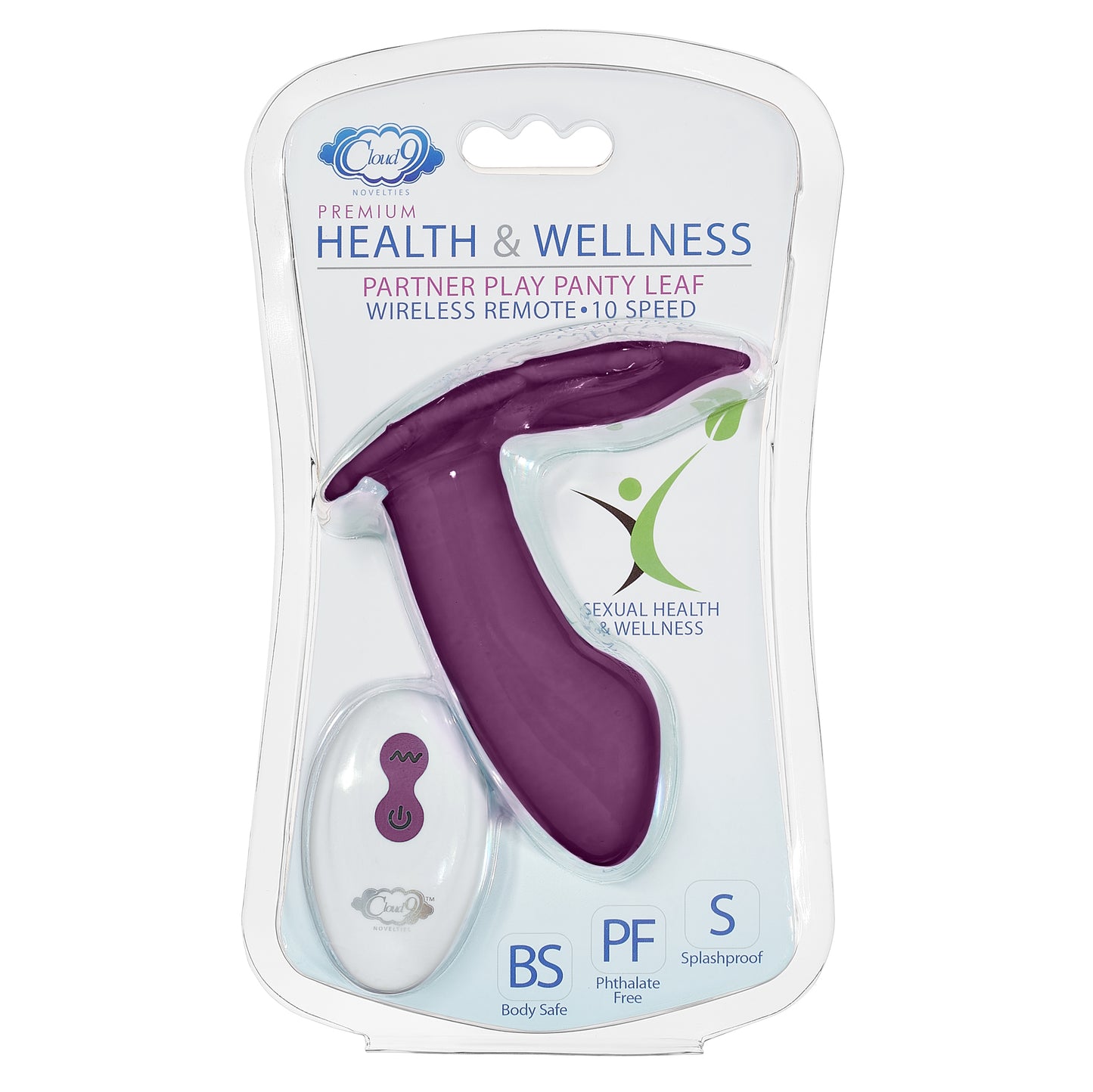 Partner Panty Leaf Vibrator With Remote Control - Plum