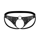 Fetish Cyclops Nylon Spandex Pouchless Jock Strap Black L/XL
