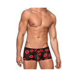 Male Power Kiss Me Mini Short Sheer Lips Large