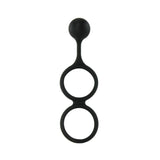 My Cock Ring Scrotum Ring With Weighted Ball Banger Silicone Black
