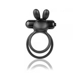 Ohare XL Vibrating Rabbit Double Ring Black
