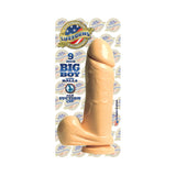 9" Big Boy Dong Balls W/Suction Cup - Beige
