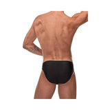 Male Power Nylon Lycra Pouchless Briefs Black OS