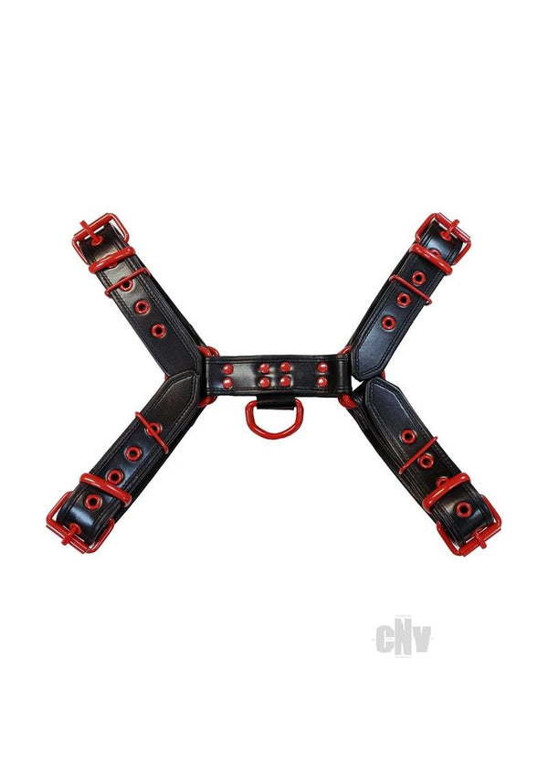Leather O T Harness Blk/red Xl