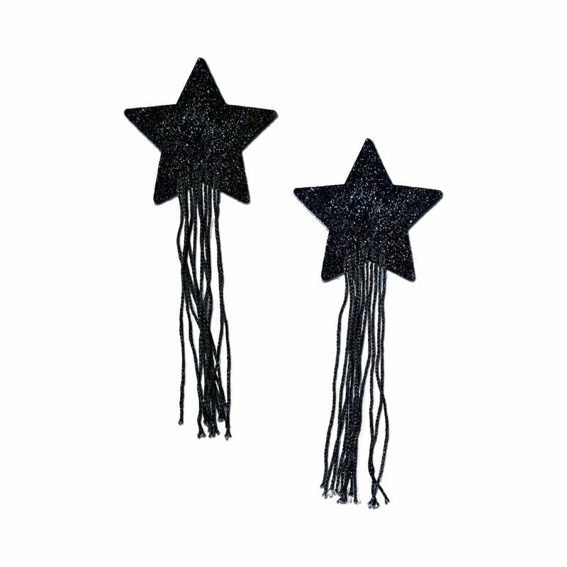 Pastease Tassel Glitter Star - Black O/S