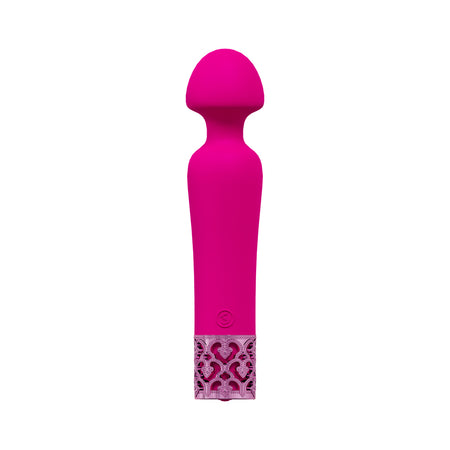 Royal Gems Scepter Silicone Rechargeable Vibrator Pink