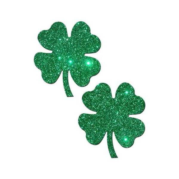 Four Leaf Clover Shamrock Green Pasties O/S
