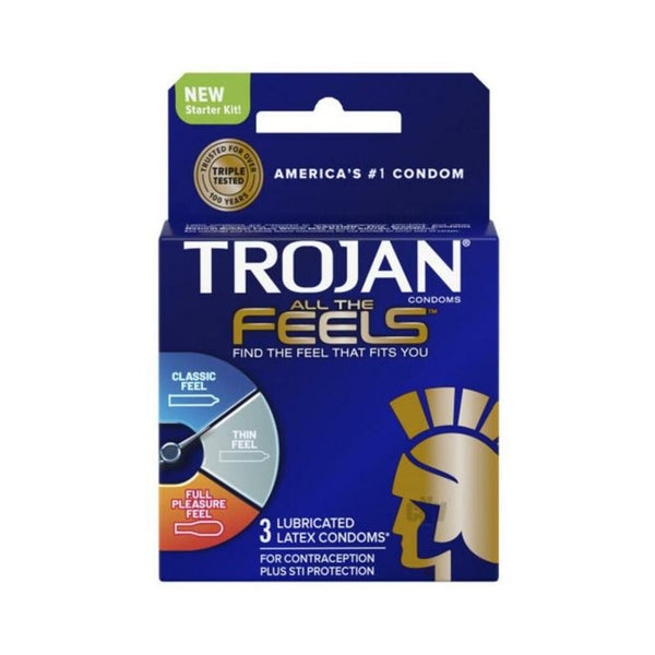 Trojan All The Feels Condoms - Pack Of 3