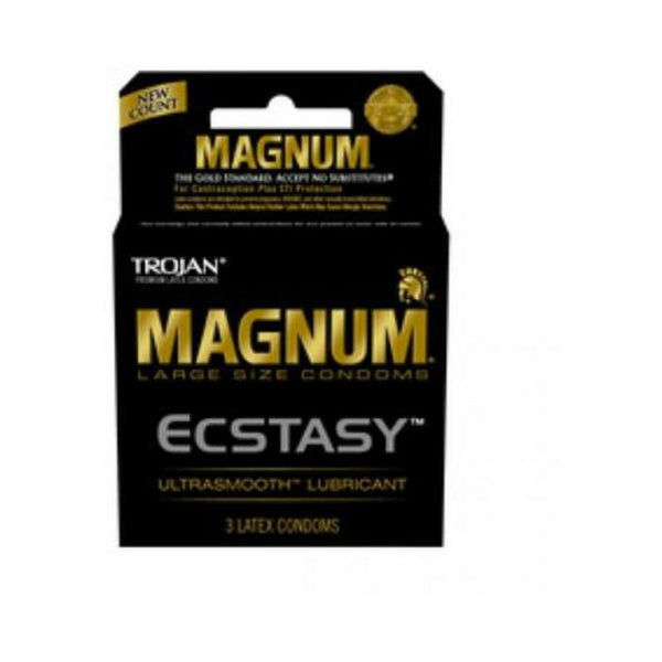 Trojan Magnum Ecstasy Latex Condoms 3 Pack