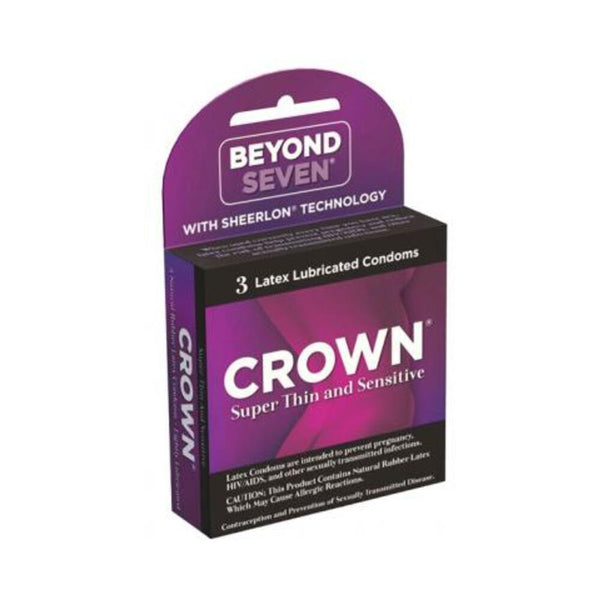 Crown Lubricated Condoms - Box of 3
