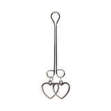 BIJOUX DE CLI DOUBLE LOOP W/ HEART CHARMS